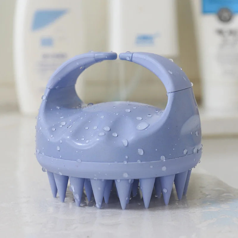 Brosse Massage Douche Silicone Écologique - Paille de Blé Cuir Chevelu Corps Exfoliant - SHOP VELUMIA