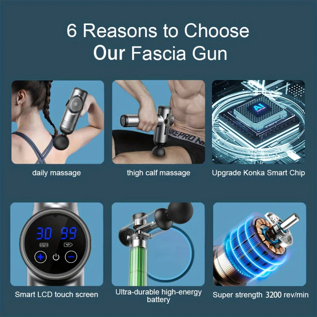 Pistolet de Massage Musculaire Professionnel 99 Vitesses - SHOP VELUMIA