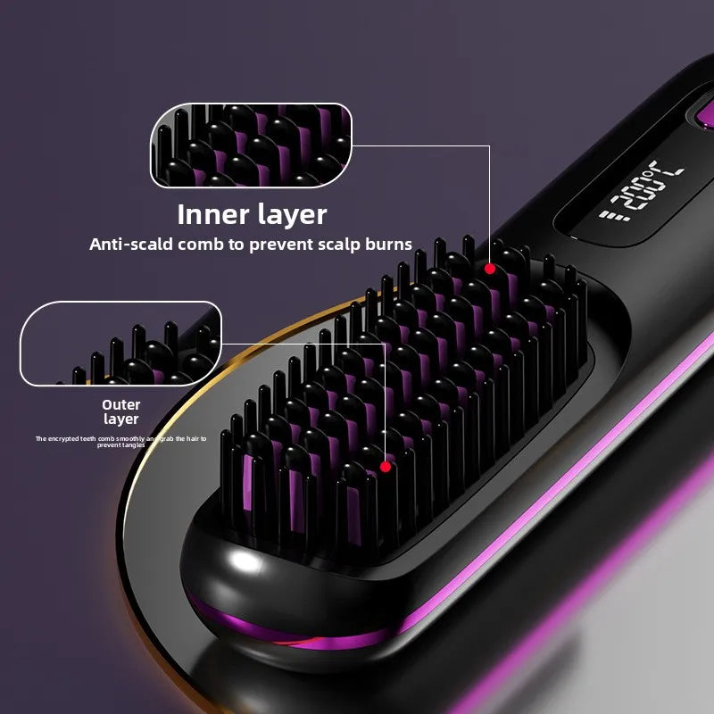 Brosse Lissante Sans Fil à Ions Négatifs - SHOP VELUMIA
