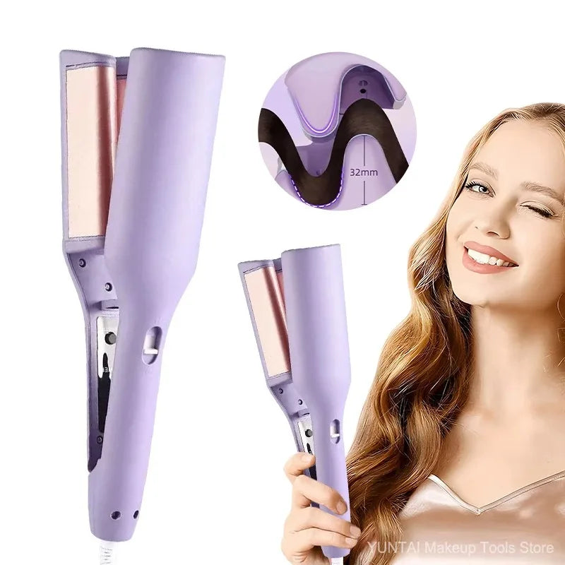 Fer à Friser Céramique Tourmaline 32mm – Ondulations Profondes & Chauffage Rapide - SHOP VELUMIA