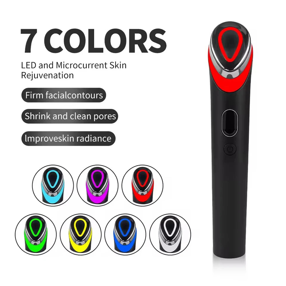 Masseur Facial EMS LED 7 Couleurs Anti-Rides - SHOP VELUMIA
