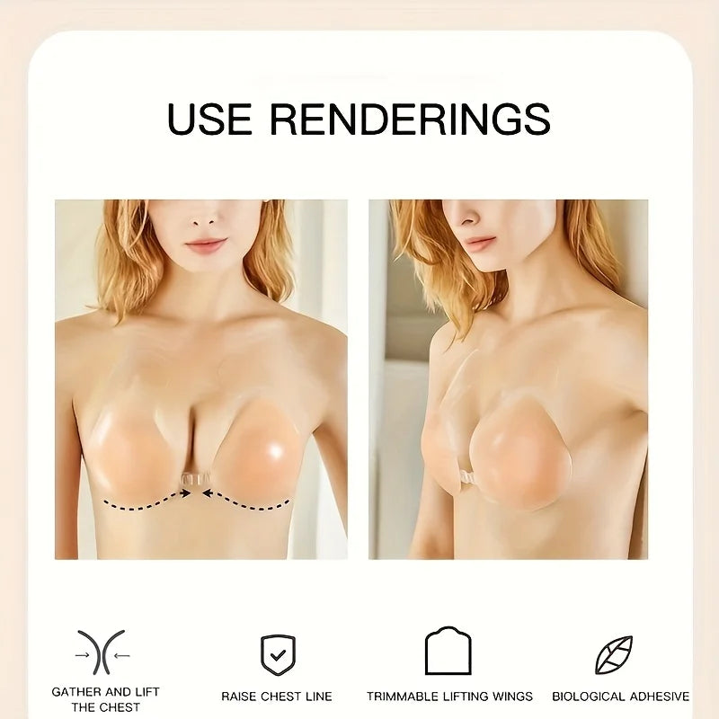 Cache-Tétons Invisibles en Silicone Push-Up - SHOP VELUMIA