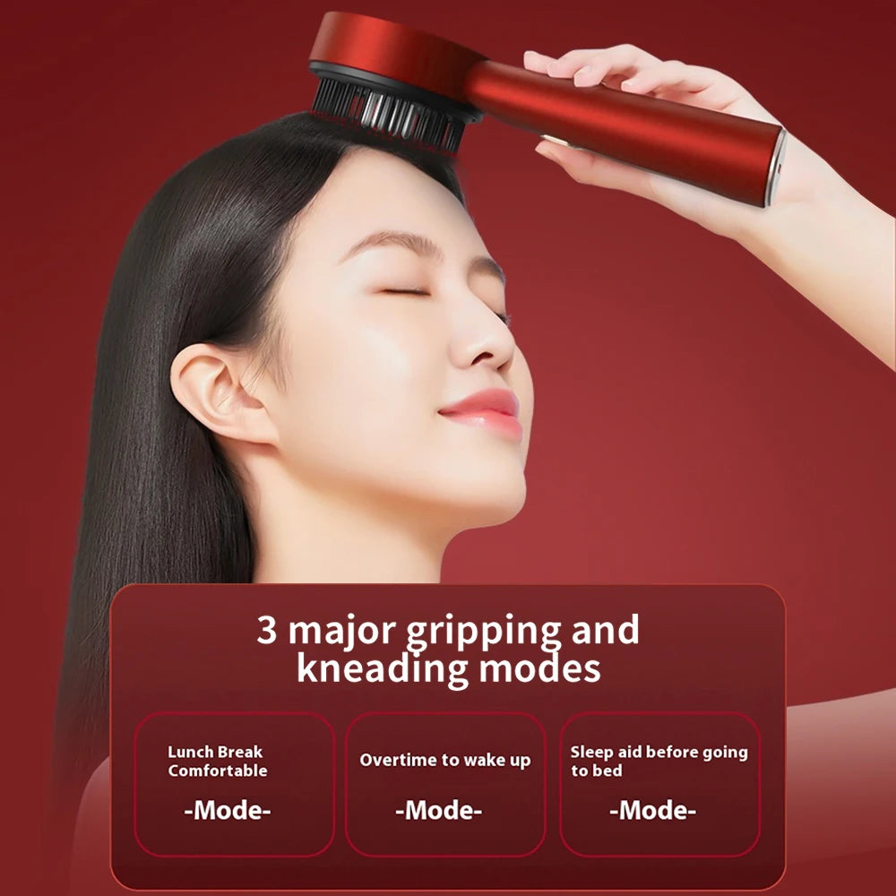 Portable Electric Red Light Massage Comb, 3 Modes, Laser Comb for Scalp Hair Follicles, Essential Oil Applicator
